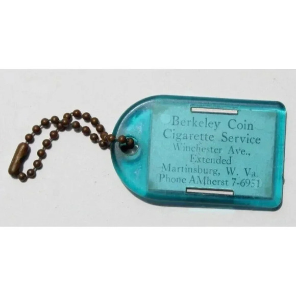 Vtg Flasher Stop Your Cigarette Losses Vending Machine Advertising Keychain - Picture 3 of 3